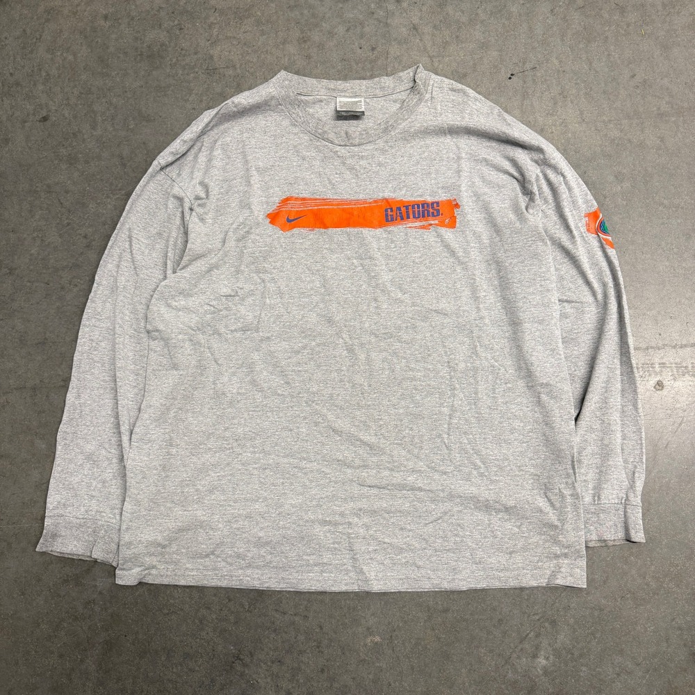 Nike Florida Gators Long Sleeve T-Shirt Mens XXL Gray Orange NCAA Football 4270